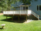Ipe with white vinyl rails